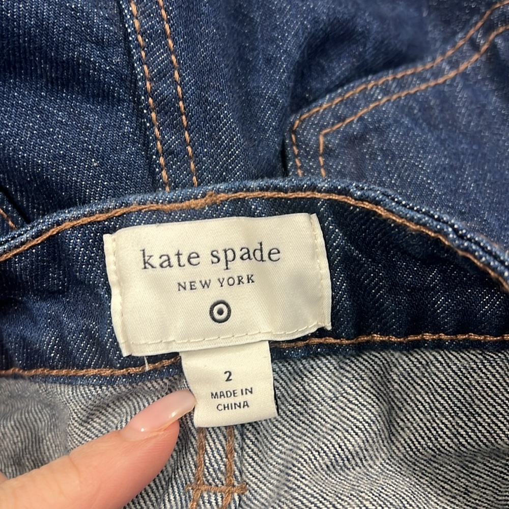 Kate Spade Jeans size 2 NEW dark wash cuffed hem ankle length - Picture 10 of 11